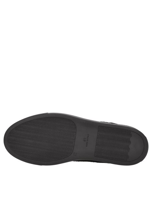 Sneakers in pelle e tessuto MOSCHINO COUTURE | MB15072G0FGO0000NERO